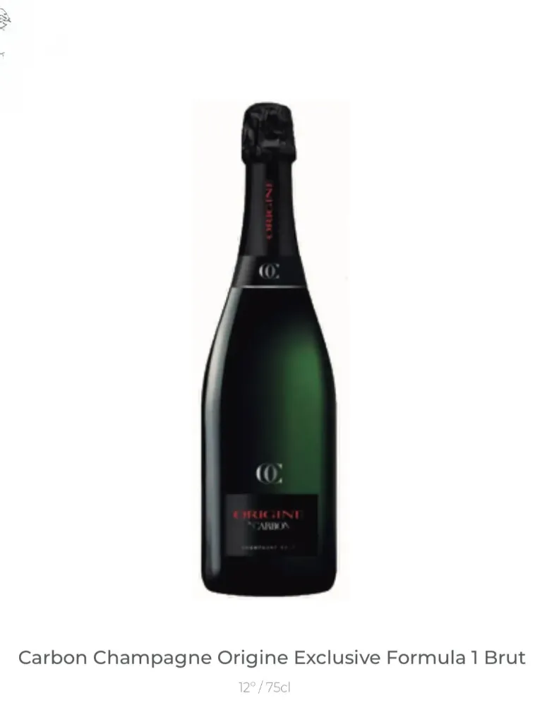 CARBON CHAMPAGNEORIGINE EXCLUSIVE FORMULA 1 BRUT 75 CL