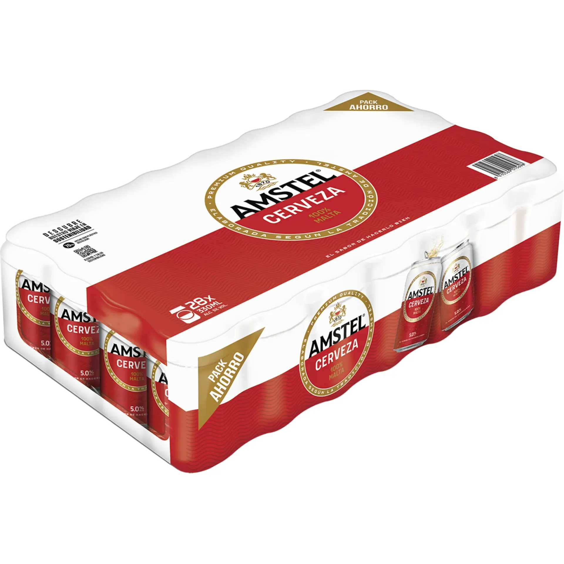 AMSTEL LATA 330 ML PACK 28 U