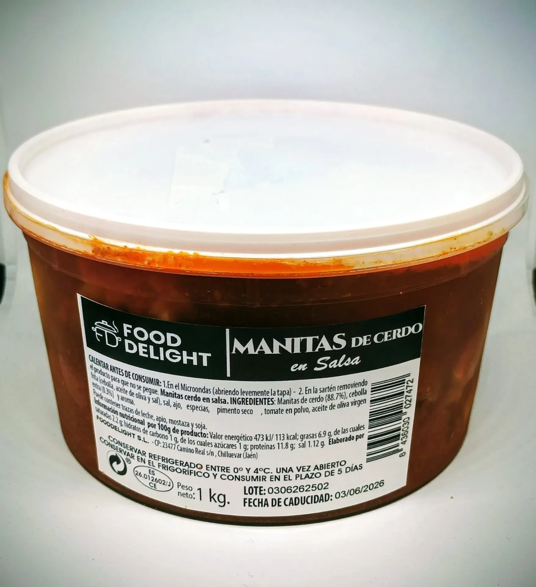 MANITAS CERDO SALSA 1 KG