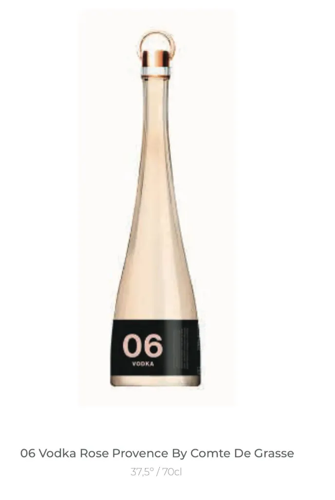06 Vodka Rose Provence By Comte De Grasse37,5º / 70c