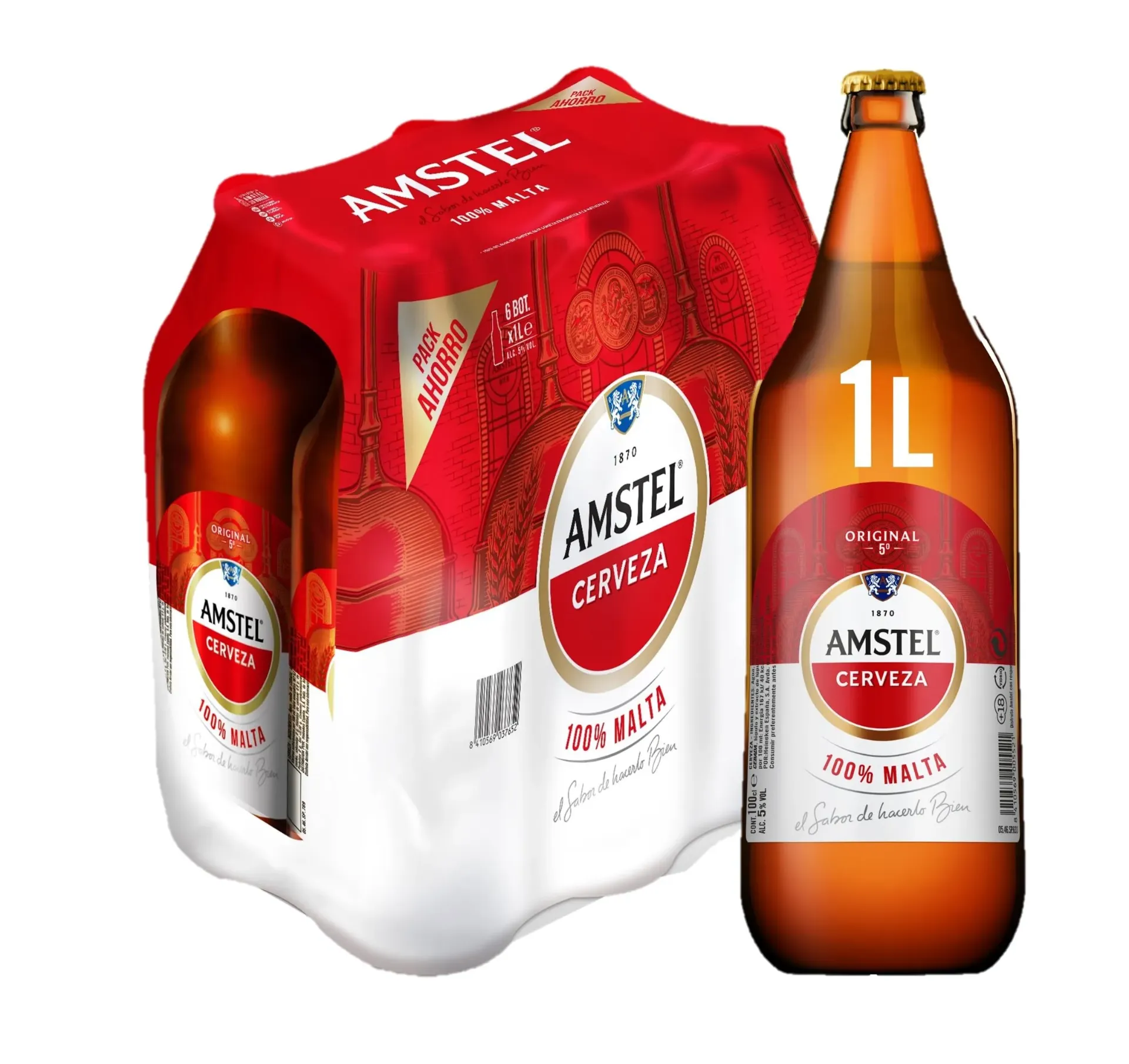 AMSTEL 1L PACK 6 u.