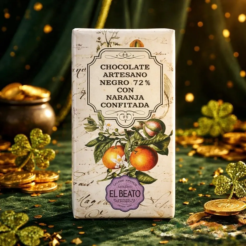 CHOCO NEGRO 72%  NARANJA 125 GR
