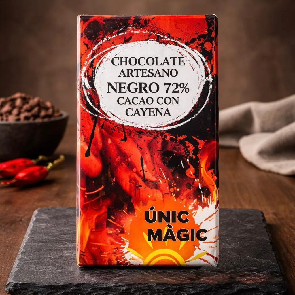 CHOCO NEGRO 72% CAYENA 125 GR